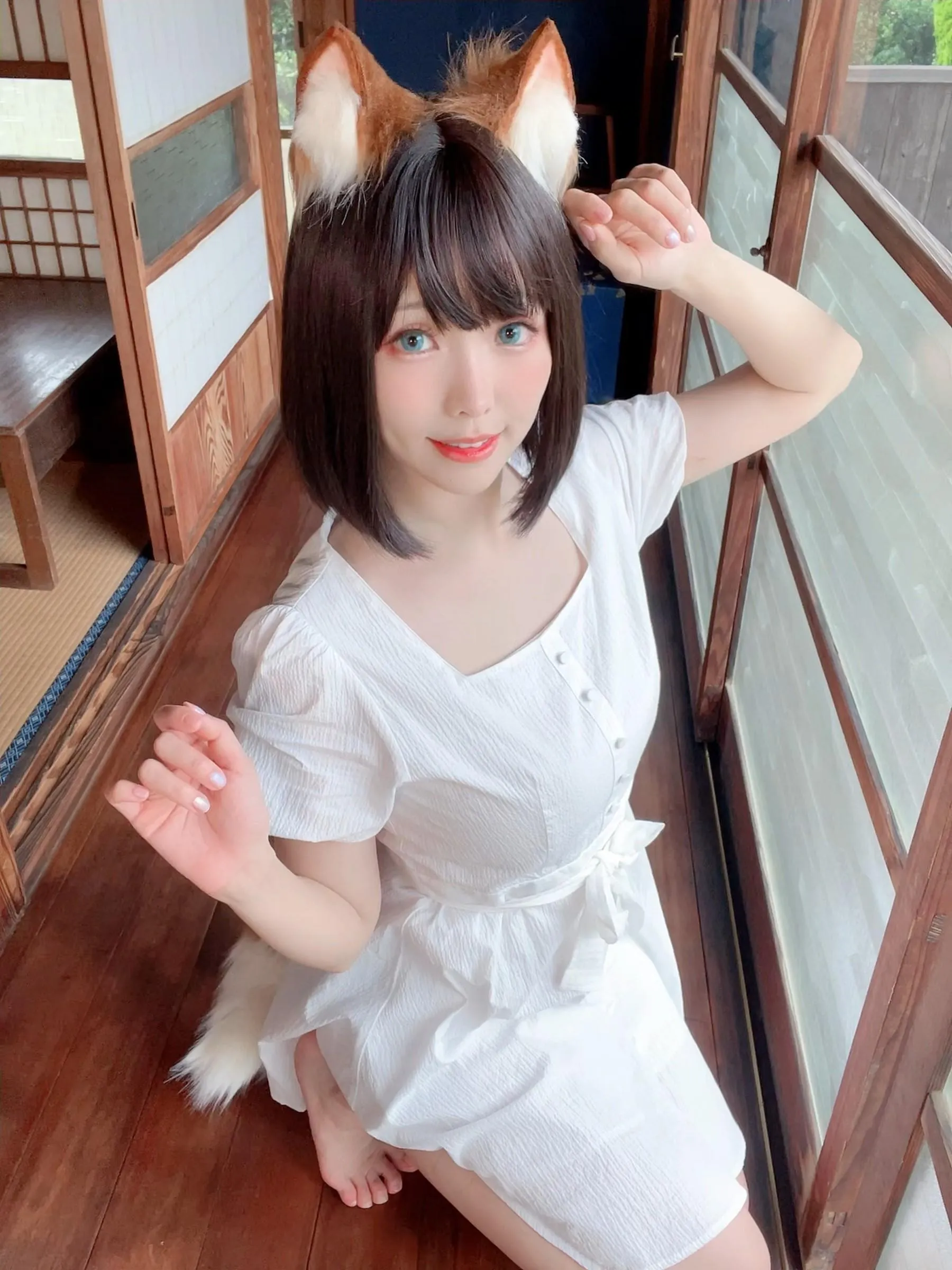 ElyEE子 – NO.114 2023.July B-Dongitsune ~White dress 白洋裝狐少女 [60P]插图6
